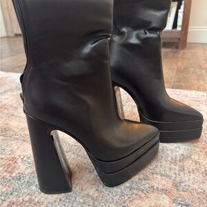 Black Platform Ankle Boots